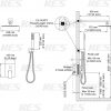1 Handheld Shower Faucets Sets Complete Pressure Balance Shower Valve and Trim Kit Brushed Brass XB6230 BZ 4