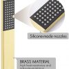 1 Handheld Shower Faucets Sets Complete Pressure Balance Shower Valve and Trim Kit Brushed Brass XB6230 BZ 7