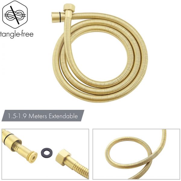 1 Handheld Shower Faucets Sets Complete Pressure Balance Shower Valve and Trim Kit Brushed Brass XB6230 BZ 8