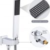 10 Spout Bath Shower Faucet Set 10 Inch Rain Shower with Handheld Spray Pressure Balance Chrome XB6305 CH 7 1