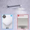 4 Faucets Sets Complete 10 Inches Rain Shower Head with Handheld Pressure Balance Shower Valve and Trim Kit Polished Chrome XB6230 CH 3