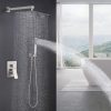 5 KES Shower System Shower Faucets Sets Complete 12 Inch Rain Shower Head 2 1
