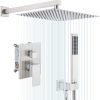 5 KES Shower System Shower Faucets Sets Complete 12 Inch Rain Shower Head 5