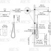6 KES Shower Faucets Sets Complete Shower System 12 Inch Rain Shower Head 1