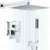 6 KES Shower Faucets Sets Complete Shower System 12 Inch Rain Shower Head