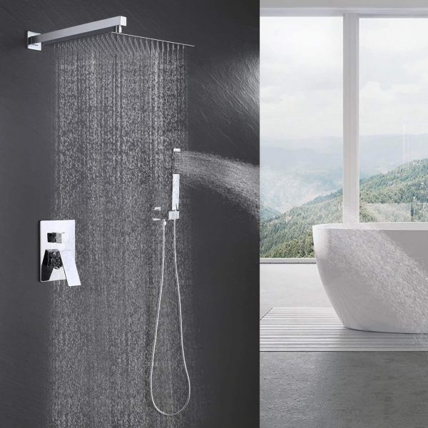 6 KES Shower Faucets Sets Complete Shower System 12 Inch Rain Shower Head 2