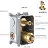 7 Tub and Shower Faucet Set Rain Shower Head with Handheld Shower System Pressure Balance Brushed Brass XB6305 BZ 2
