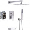 8 Set with Waterfall Tub Spout Shower System Pressure Balance 3 Function with 10 Inch Rain Shower Head XB6305 BN