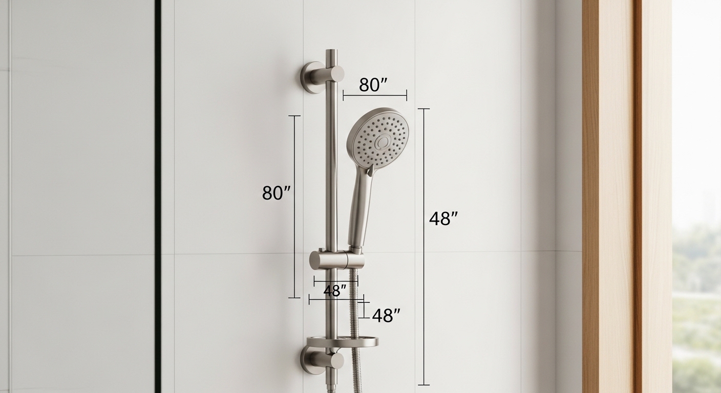 handheld shower head mounting height