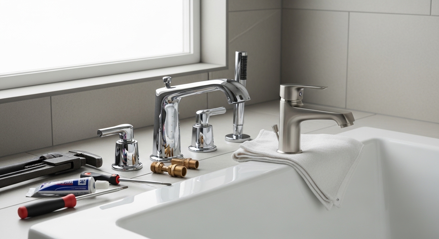 how to replace old tub faucet