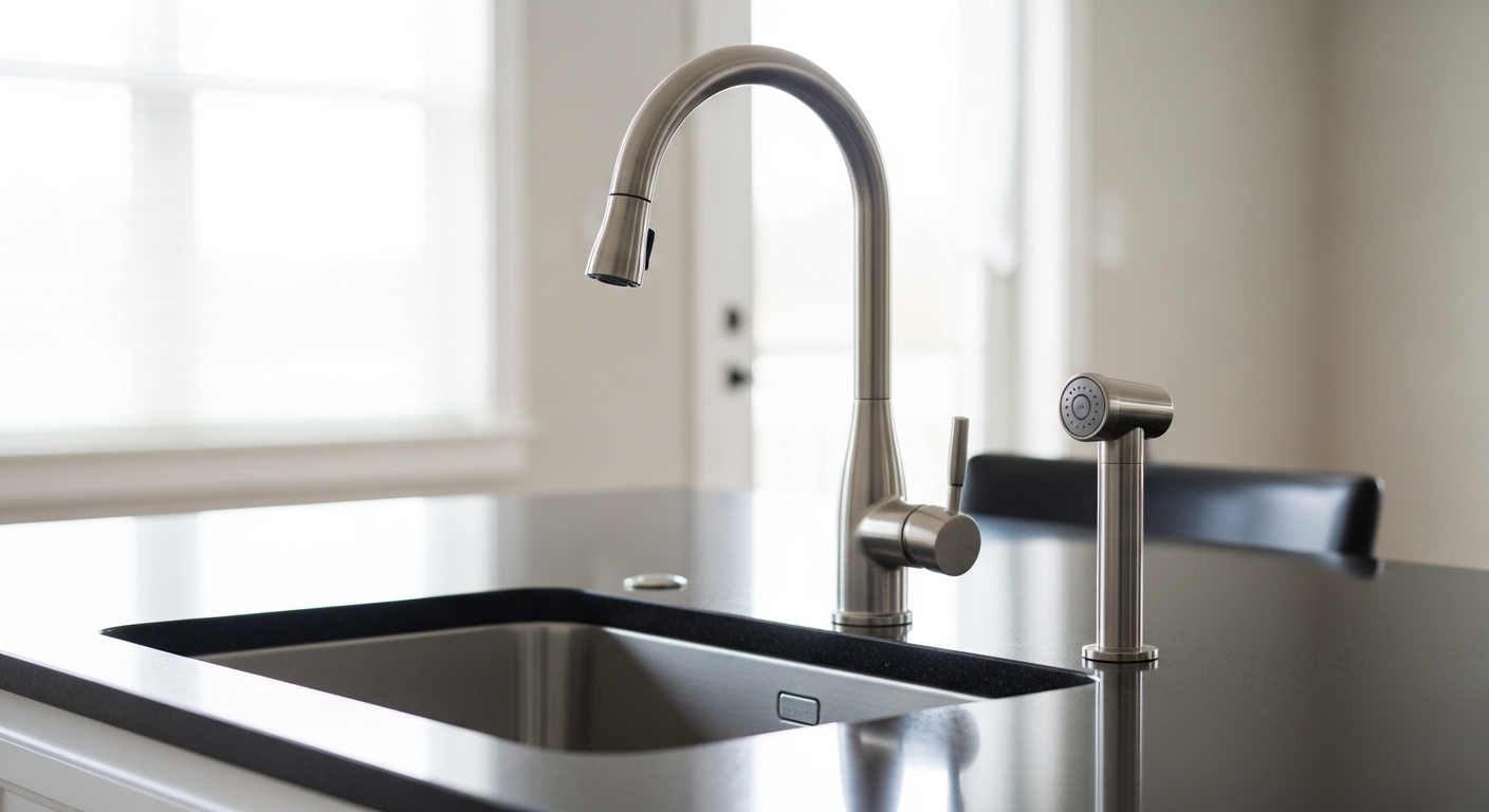 bar faucet with side sprayer